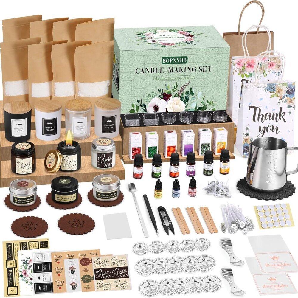 Complete Candle Making Kit, DIY Candle Making Supplies for Adults, Include Soy W - Picture 1 of 9